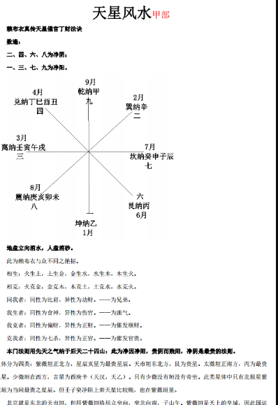 赖纯聪 天星风水甲乙部 手工打字清晰版