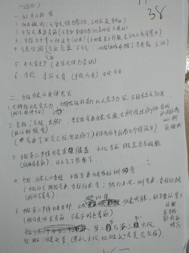 戴建华新派手相学面授笔记（含全套流年）