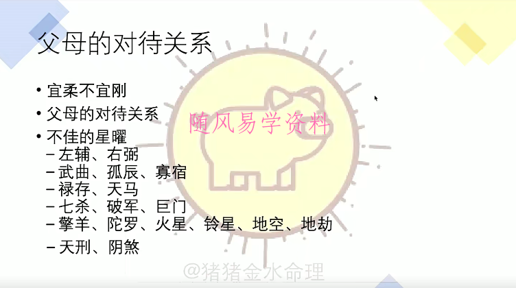 猪猪金水紫微斗数2022暑假班课程视频16集