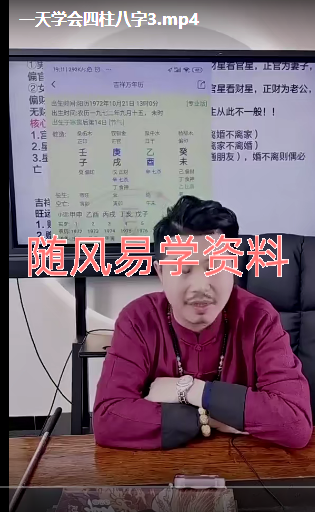 夏光明 《一天学会四柱八字》五大集，每集两个小时左右