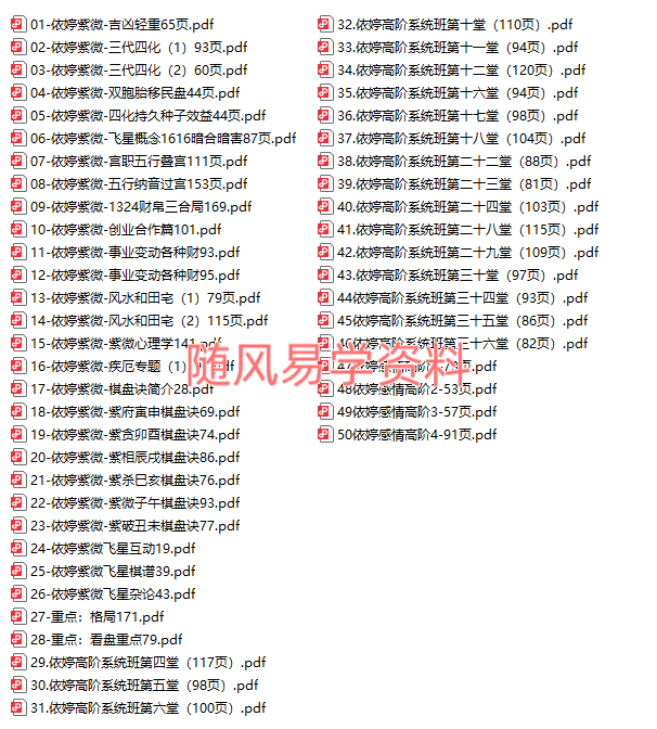 依婷 2024紫微斗数课件合集