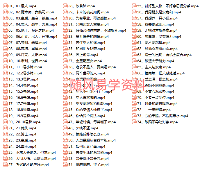 灯火    塔罗牌直播话术课视频74集